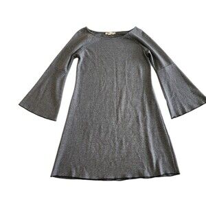 Aryeh @ Anthropologie Gray Boho Fairy Minimalist Bell Sleeve Dress Women SZ L